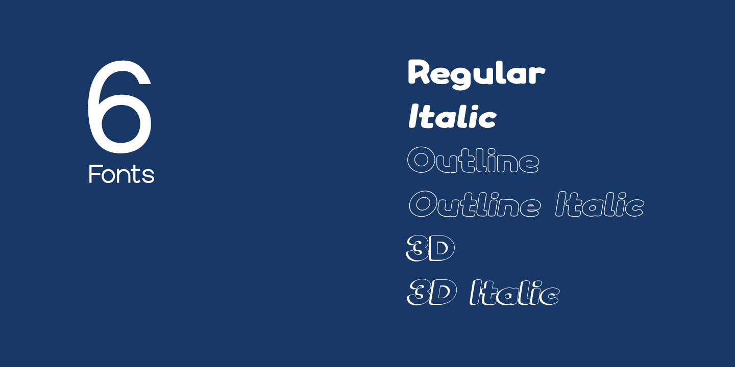 Beispiel einer Boltz 3D Italic-Schriftart